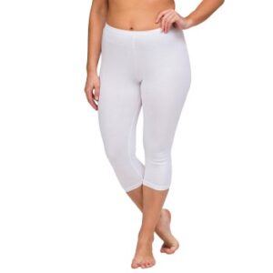 Trofe Leggings 3-4 Length Hvid bomuld Small Dame