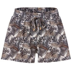 Trofe Mix Bikini Wildlife Swimwear Shorts Sort mønstret 38 Dame
