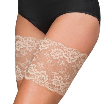 Trofe Thigh Lace Strømpebukser Beige polyamid Small Dame Trofe Thigh Lace Strømpebukser Beige polyamid Small Dame