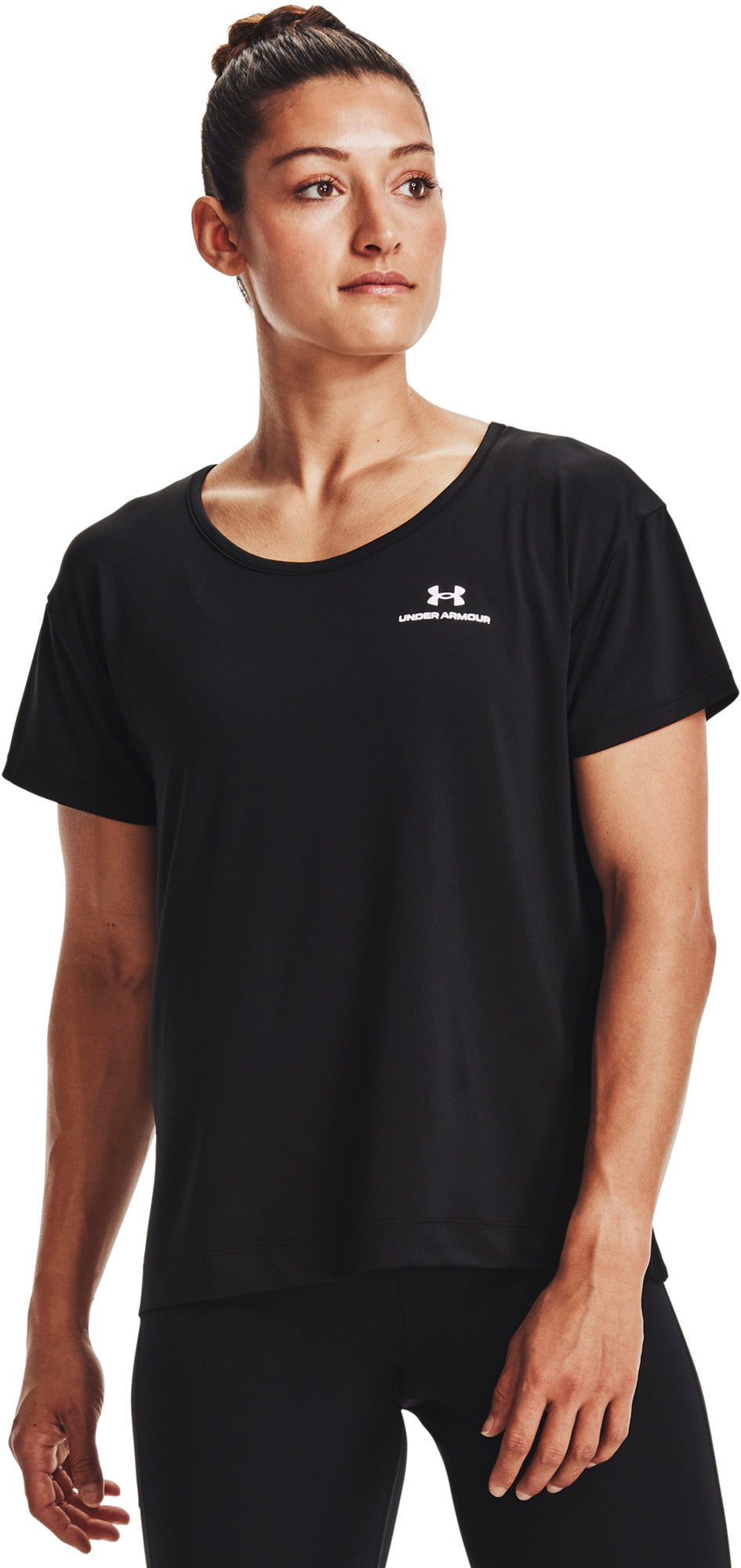 Under Armour Rush Energy Core Trænings Tshirt Dame Xs Sort Under Armour Rush Energy Core Trænings Tshirt Dame Xs Sort