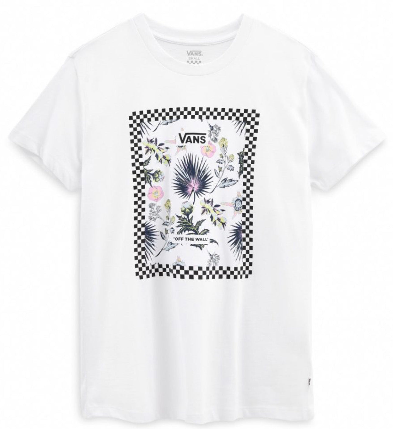 Vans Border Floral Bf Tshirt Dame Xs Hvid Vans Border Floral Bf Tshirt Dame Xs Hvid