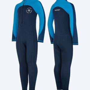 Watery UV våddragt til børn - Calypso Full-Body - Blå/mørkeblå - Våddragt til paddleboard/SUP