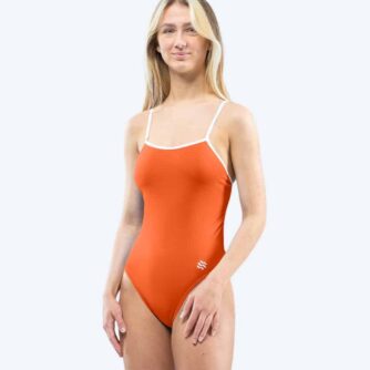 Watery badedragt til damer - Swim Rider Solid - Orange - Svømmedragt