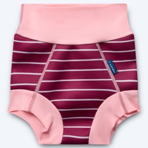 Watery blebadebukser til børn - Neoprene Swim Nappy - Nordic Pink Stripes