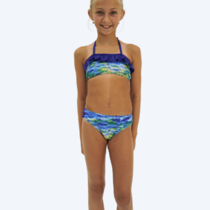 Watery havfrue bikini underdel til piger - Rainbow Bloom - Havfruehale badetøj - Børn