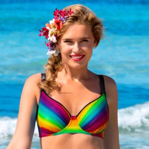Wiki Full Cup bikini top, multi, Størrelse: 70D, Dame
