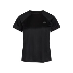 Zebdia Dame T-shirt, Sort, L - Sports Tee med Chest Print til Aktivitet og Træning