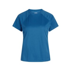 Zebdia Sports SS Tee M Dame - Blå T-shirt til løb med åndbarhed og komfort