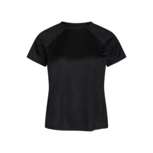 Zebdia Sports SS Tee, Str. L, Dame - Sort T-shirt til løb med åndbarhed og komfort