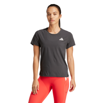 adidas Adizero Tee Str. L Sort Dame - Letvægts T-shirt til løb og træning