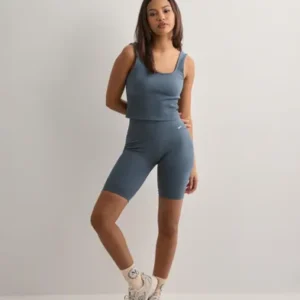 Aim'n - Blå - Ribbed Seamless Biker Shorts