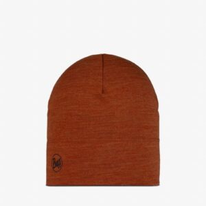 Buff Midweight Merino Beanie - One Size Unisex, Orange - Perfekt til løb og udendørs aktiviteter