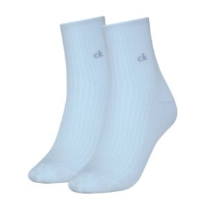 Calvin Klein Strømper 2P Short Sock Roll Top Lyseblå Str 39/42 Dame