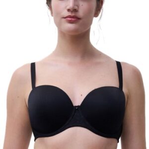 Chantelle Bh Comfort Chic Bandeau T-shirt Bra Sort D 75 Dame