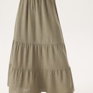Happy Holly Linen Maxi Skirt Khaki green 32/34