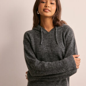 JJXX - Grå - Jxevi Hoodie Knit Sn