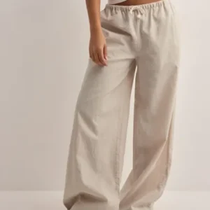 Nelly - Beige - Pull On Linen Pants