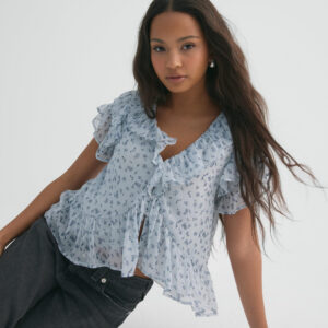 Nelly - Blomstret - Dreamy Flounce Blouse