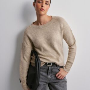 Only - Beige - Onlnanjing L/S Pullover Knt Noos