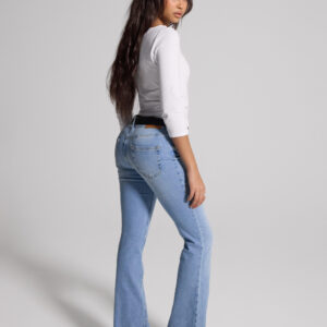 Only - Blå - Onlblush Mid Flared Dnm TAI467 Noos