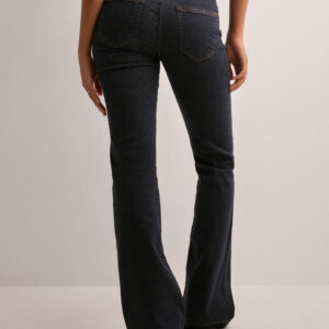 Only - Blå - Onlblush Mid Flared Stayblue Dnm Re