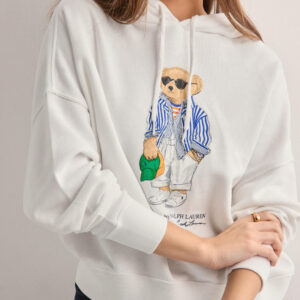 Polo Ralph Lauren - Hvid - Strpe Br Hd-Long Sleeve-Sweatshirt