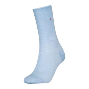 Tommy Hlfiger Women Roll Top Wool Socks Strømper Lyseblå Str 39/42 Dame