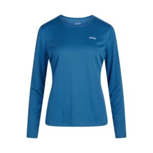 Zebdia Sports LS Tee, Str. L, Dame, Blå - Letvægts T-shirt til løb og træning