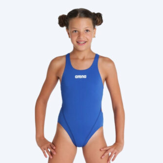 Arena badedragt til piger - Team Swim Tech Solid - Blå