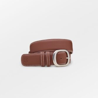 Glossy Rochel Leather Belt - Brun
