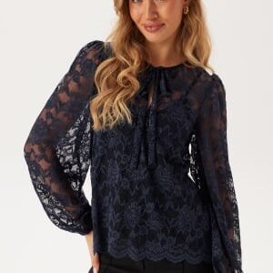 Happy Holly Lace Top Navy 40/42