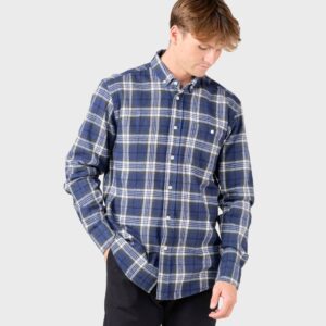 Klitmøller Collective - Alrik shirt - Olive/cream/navy - S