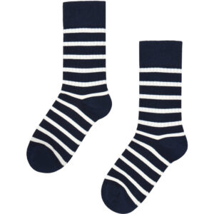 Klitmøller Collective - Stripe sock - Navy/cream - 35-40