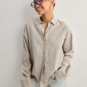 Nelly - Beige - Linen Shirt