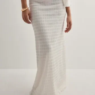 Nelly - Hvid - Stunning Structure Maxi Skirt