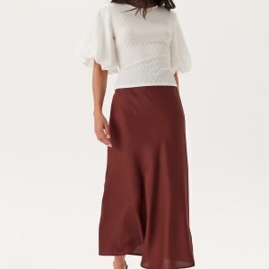 ONLY Onlchigo Ankel Satin Skirt Sable XS