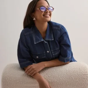 Only - Blå - Onlbelle S/S Shirt Dnm Gua Noos