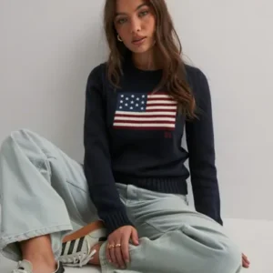 Polo Ralph Lauren - Blå - Flag Cn-Long Sleeve-Pullover