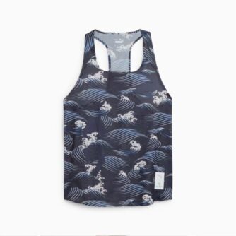 Puma x Saysky Singlet AOP - Blå Dame Løbesinglet til Passionerede Løbere