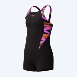 Speedo badedragt med ben til piger - Hyperboom Splice - Sort/pink