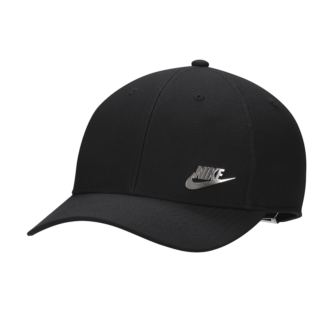 Struktureret Nike Dri-FIT Club-kasket med metallogo - sort