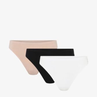 Urban Quest Bamboo String Brief 3-Pack Str. L Hvid / Sort / Pink - Komfortabelt Undertøj til Dame
