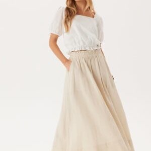 YAS Yasflaxy Hw Ankle Skirt Birch 34
