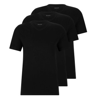 BOSS 3P V-Neck Classic T-shirt Sort bomuld Small Herre BOSS 3P V-Neck Classic T-shirt Sort bomuld Small Herre