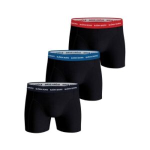 Björn Borg 3P Essential Shorts Sort/Blå bomuld Small Herre