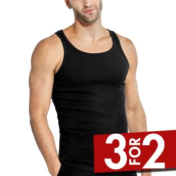 Bread and Boxers Ribbed Tank Top 2P Sort økologisk bomuld Small Herre Bread and Boxers Ribbed Tank Top 2P Sort økologisk bomuld Small Herre