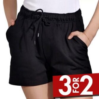 Bread and Boxers Sweatshorts Sort økologisk bomuld Small Dame