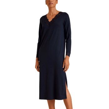 Calida Elegant Dreams Long Nightdress Mørkblå modal Small Dame Calida Elegant Dreams Long Nightdress Mørkblå modal Small Dame