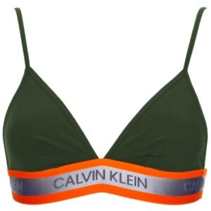 Calvin Klein Bh Hazard Cotton Unlined Triangle Mørkgrøn bomuld Small Dame