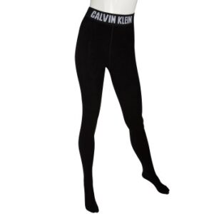 Calvin Klein Chantal Logo Fleece Tights Sort Small Dame